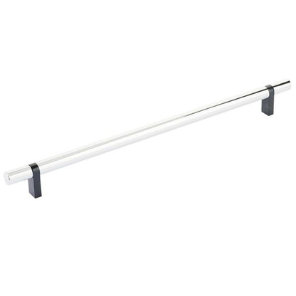 Emtek - Select Bar Cabinet Pull 12 Inch C-C, Rectangular Bar Stem, Smooth Bar