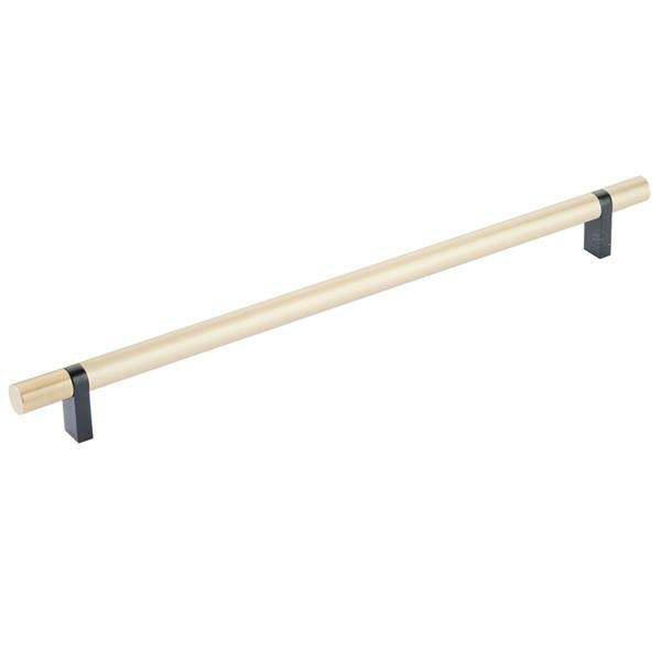 Emtek - Select Bar Cabinet Pull 12 Inch C-C, Rectangular Bar Stem, Smooth Bar