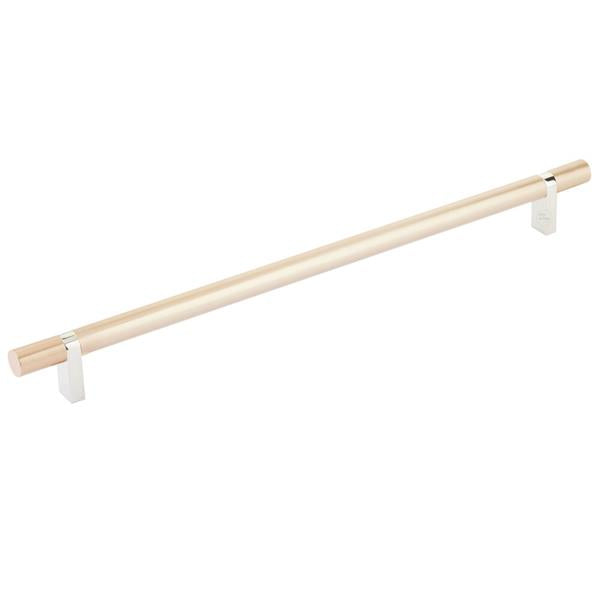 Emtek - Select Bar Cabinet Pull 12 Inch C-C, Rectangular Bar Stem, Smooth Bar
