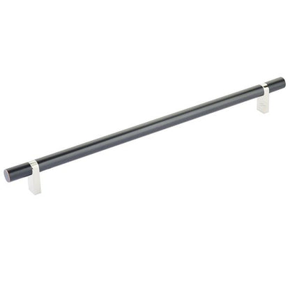 Emtek - Select Bar Cabinet Pull 12 Inch C-C, Rectangular Bar Stem, Smooth Bar