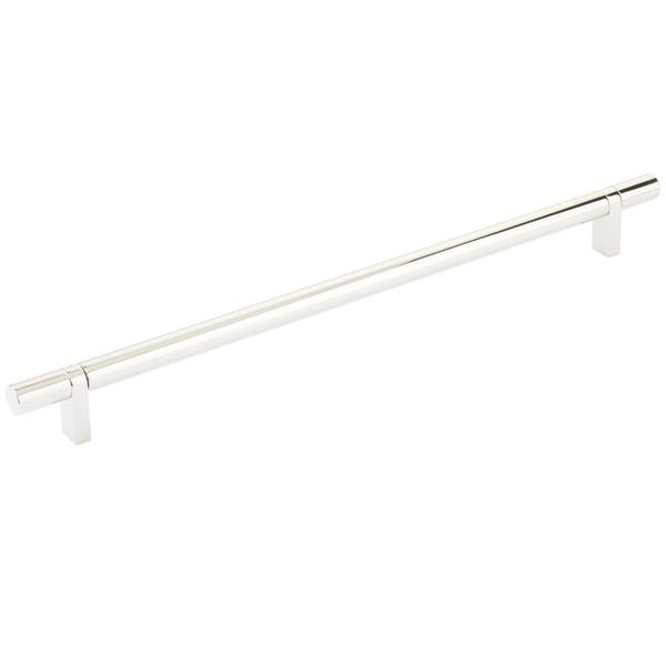 Emtek - Select Bar Cabinet Pull 12 Inch C-C, Rectangular Bar Stem, Smooth Bar