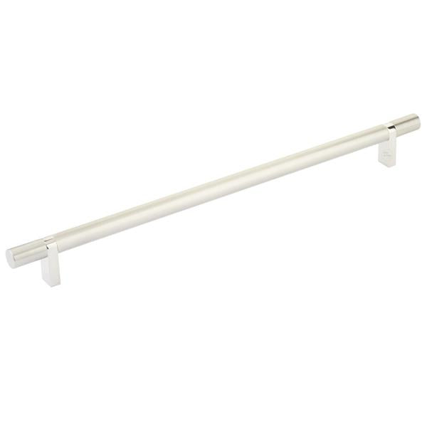 Emtek - Select Bar Cabinet Pull 12 Inch C-C, Rectangular Bar Stem, Smooth Bar