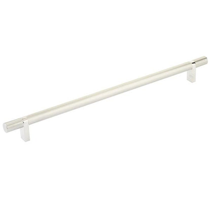 Emtek - Select Bar Cabinet Pull 12 Inch C-C, Rectangular Bar Stem, Smooth Bar