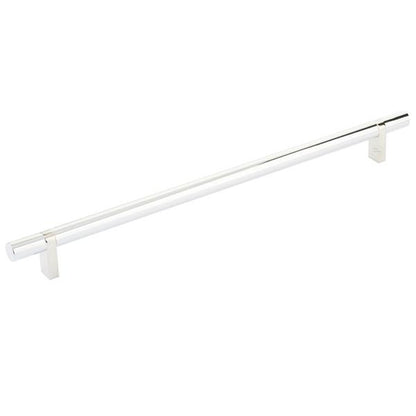 Emtek - Select Bar Cabinet Pull 12 Inch C-C, Rectangular Bar Stem, Smooth Bar