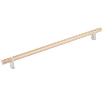 Emtek - Select Bar Cabinet Pull 12 Inch C-C, Rectangular Bar Stem, Knurled Bar