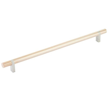 Emtek - Select Bar Cabinet Pull 12 Inch C-C, Rectangular Bar Stem, Smooth Bar