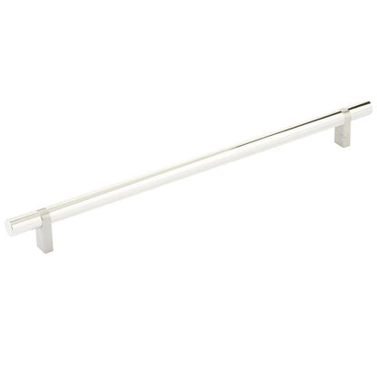Emtek - Select Bar Cabinet Pull 12 Inch C-C, Rectangular Bar Stem, Smooth Bar