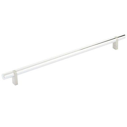 Emtek - Select Bar Cabinet Pull 12 Inch C-C, Rectangular Bar Stem, Smooth Bar