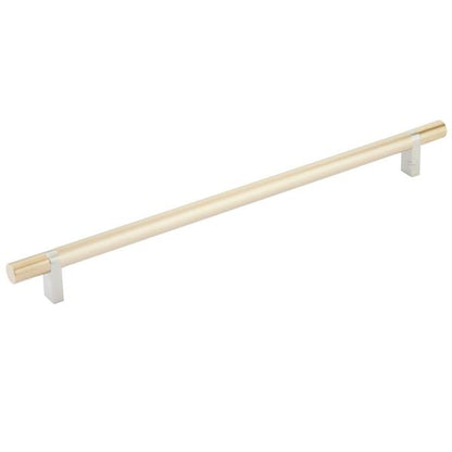 Emtek - Select Bar Cabinet Pull 12 Inch C-C, Rectangular Bar Stem, Smooth Bar