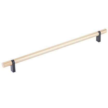 Emtek - Select Bar Cabinet Pull 12 Inch C-C, Rectangular Bar Stem, Smooth Bar