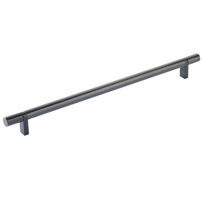 Emtek - Select Bar Cabinet Pull 12 Inch C-C, Rectangular Bar Stem, Smooth Bar