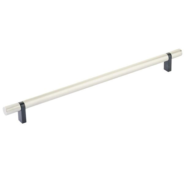Emtek - Select Bar Cabinet Pull 12 Inch C-C, Rectangular Bar Stem, Smooth Bar