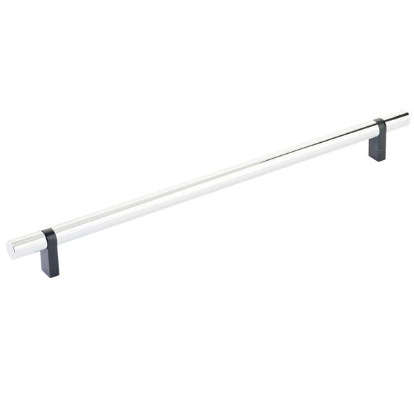 Emtek - Select Bar Cabinet Pull 12 Inch C-C, Rectangular Bar Stem, Smooth Bar