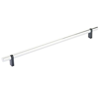 Emtek - Select Bar Cabinet Pull 12 Inch C-C, Rectangular Bar Stem, Smooth Bar