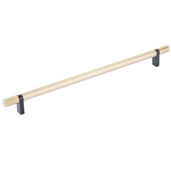 Emtek - Select Bar Cabinet Pull 12 Inch C-C, Rectangular Bar Stem, Smooth Bar