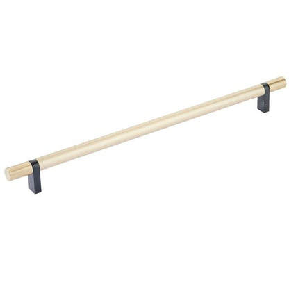 Emtek - Select Bar Cabinet Pull 12 Inch C-C, Rectangular Bar Stem, Smooth Bar