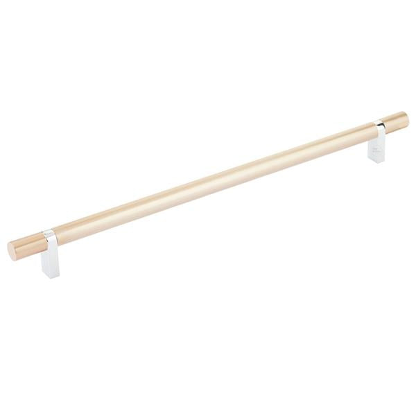 Emtek - Select Bar Cabinet Pull 12 Inch C-C, Rectangular Bar Stem, Smooth Bar