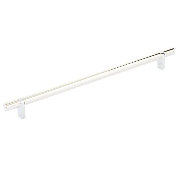 Emtek - Select Bar Cabinet Pull 12 Inch C-C, Rectangular Bar Stem, Smooth Bar