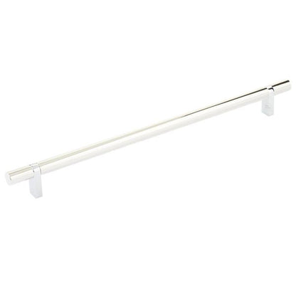 Emtek - Select Bar Cabinet Pull 12 Inch C-C, Rectangular Bar Stem, Smooth Bar