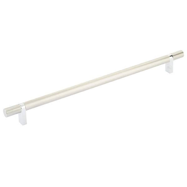 Emtek - Select Bar Cabinet Pull 12 Inch C-C, Rectangular Bar Stem, Smooth Bar