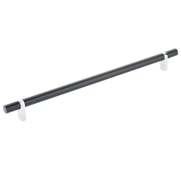 Emtek - Select Bar Cabinet Pull 12 Inch C-C, Rectangular Bar Stem, Smooth Bar