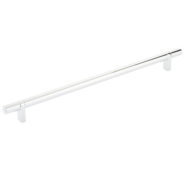 Emtek - Select Bar Cabinet Pull 12 Inch C-C, Rectangular Bar Stem, Smooth Bar