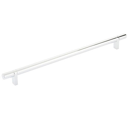 Emtek - Select Bar Cabinet Pull 12 Inch C-C, Rectangular Bar Stem, Smooth Bar