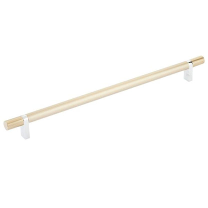 Emtek - Select Bar Cabinet Pull 12 Inch C-C, Rectangular Bar Stem, Smooth Bar
