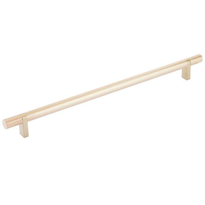 Emtek - Select Bar Cabinet Pull 12 Inch C-C, Rectangular Bar Stem, Smooth Bar