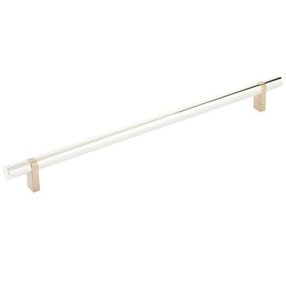 Emtek - Select Bar Cabinet Pull 12 Inch C-C, Rectangular Bar Stem, Smooth Bar