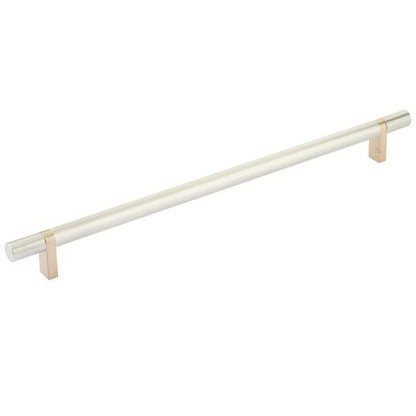 Emtek - Select Bar Cabinet Pull 12 Inch C-C, Rectangular Bar Stem, Smooth Bar