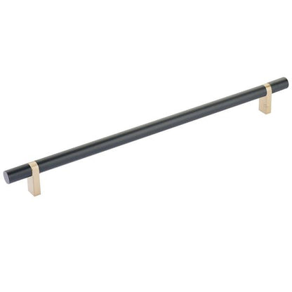 Emtek - Select Bar Cabinet Pull 12 Inch C-C, Rectangular Bar Stem, Smooth Bar