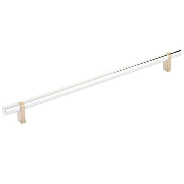 Emtek - Select Bar Cabinet Pull 12 Inch C-C, Rectangular Bar Stem, Smooth Bar