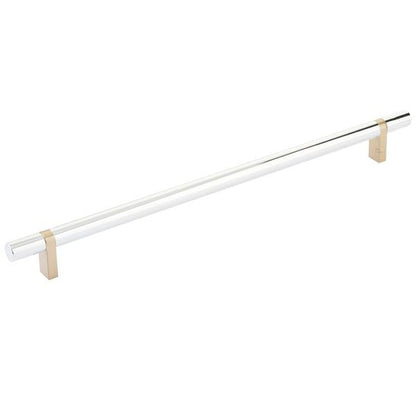 Emtek - Select Bar Cabinet Pull 12 Inch C-C, Rectangular Bar Stem, Smooth Bar