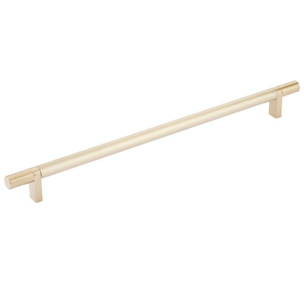 Emtek - Select Bar Cabinet Pull 12 Inch C-C, Rectangular Bar Stem, Smooth Bar