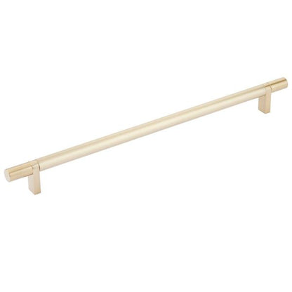 Emtek - Select Bar Cabinet Pull 12 Inch C-C, Rectangular Bar Stem, Smooth Bar