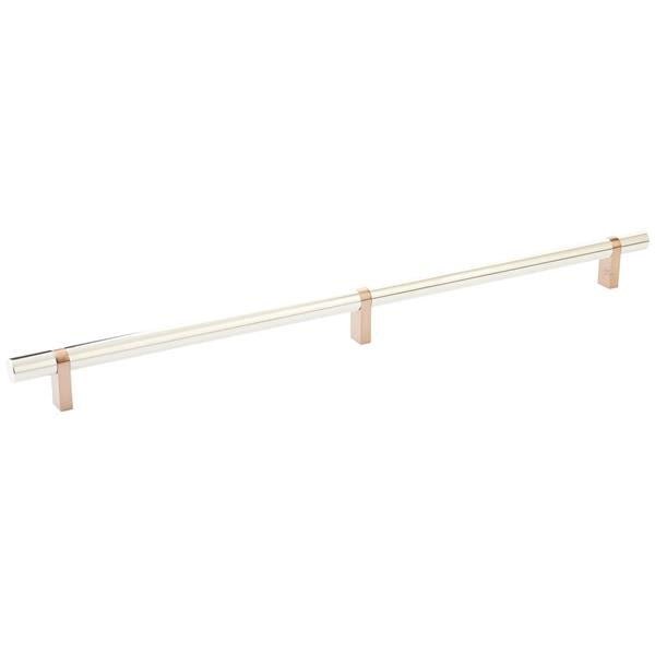Emtek - Select Bar Cabinet Pull 16 Inch C-C, Rectangular Bar Stem, Smooth Bar