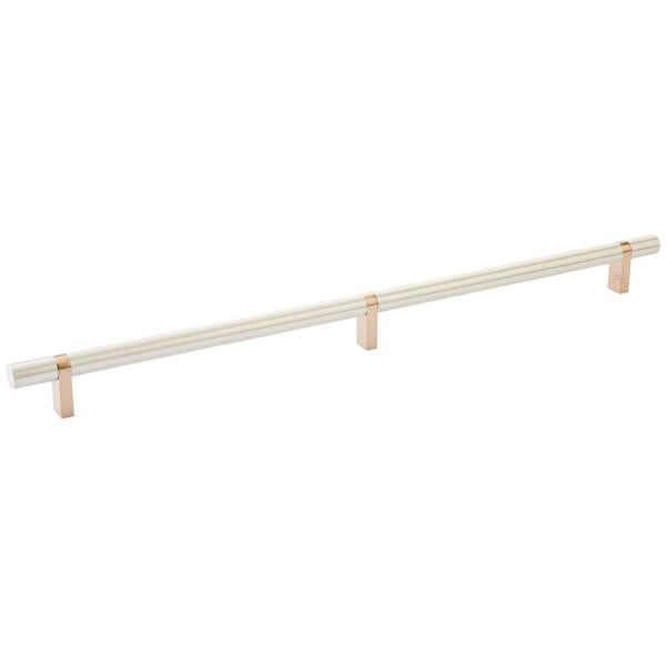 Emtek - Select Bar Cabinet Pull 16 Inch C-C, Rectangular Bar Stem, Smooth Bar