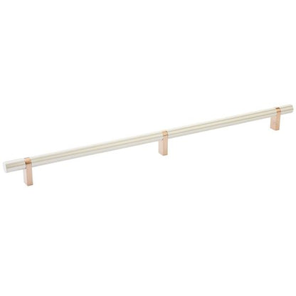 Emtek - Select Bar Cabinet Pull 16 Inch C-C, Rectangular Bar Stem, Smooth Bar
