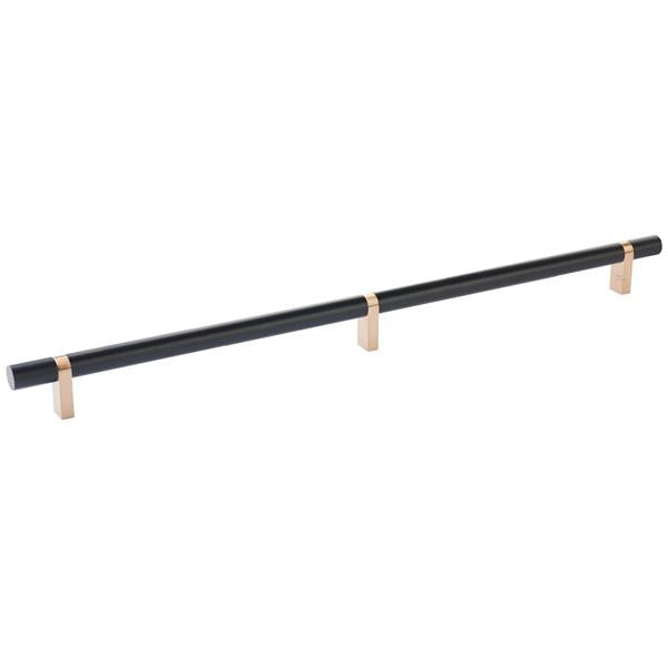 Emtek - Select Bar Cabinet Pull 16 Inch C-C, Rectangular Bar Stem, Smooth Bar