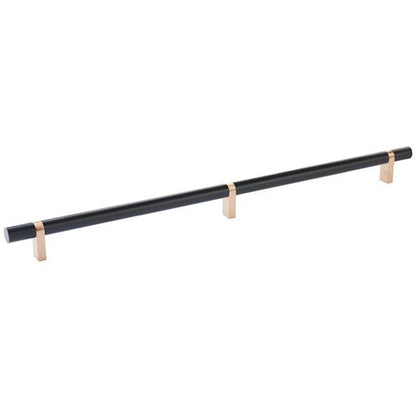 Emtek - Select Bar Cabinet Pull 16 Inch C-C, Rectangular Bar Stem, Smooth Bar