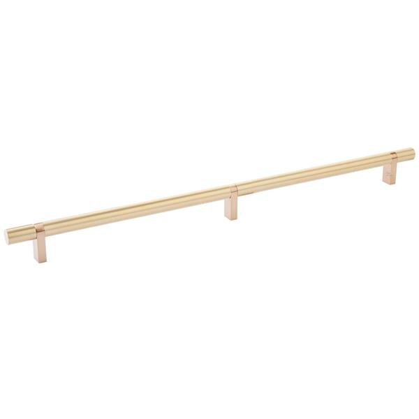 Emtek - Select Bar Cabinet Pull 16 Inch C-C, Rectangular Bar Stem, Smooth Bar