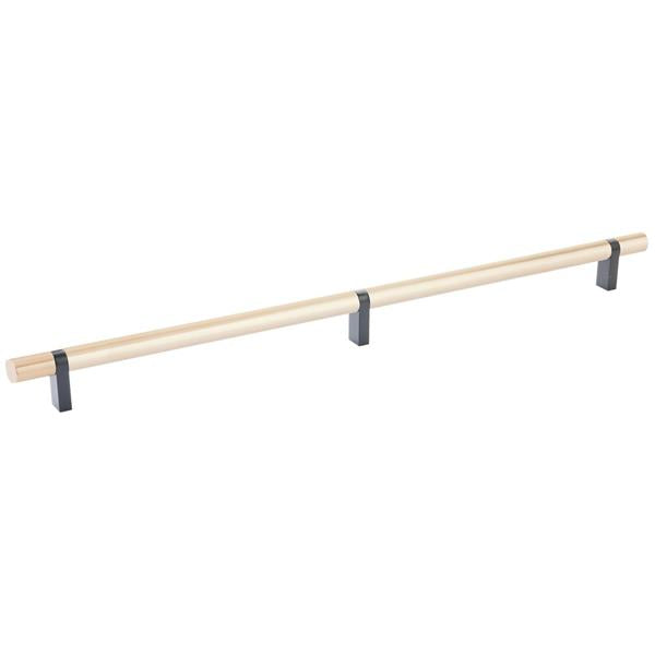 Emtek - Select Bar Cabinet Pull 16 Inch C-C, Rectangular Bar Stem, Smooth Bar