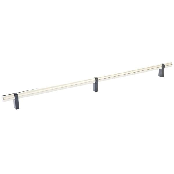 Emtek - Select Bar Cabinet Pull 16 Inch C-C, Rectangular Bar Stem, Smooth Bar