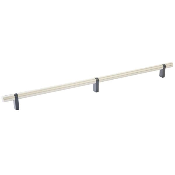 Emtek - Select Bar Cabinet Pull 16 Inch C-C, Rectangular Bar Stem, Smooth Bar