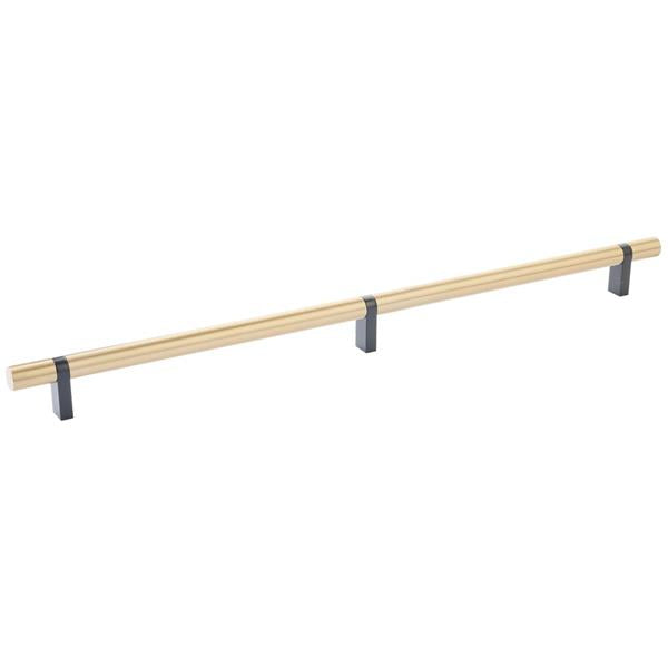 Emtek - Select Bar Cabinet Pull 16 Inch C-C, Rectangular Bar Stem, Smooth Bar