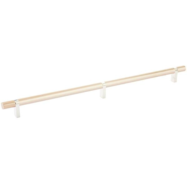 Emtek - Select Bar Cabinet Pull 16 Inch C-C, Rectangular Bar Stem, Smooth Bar