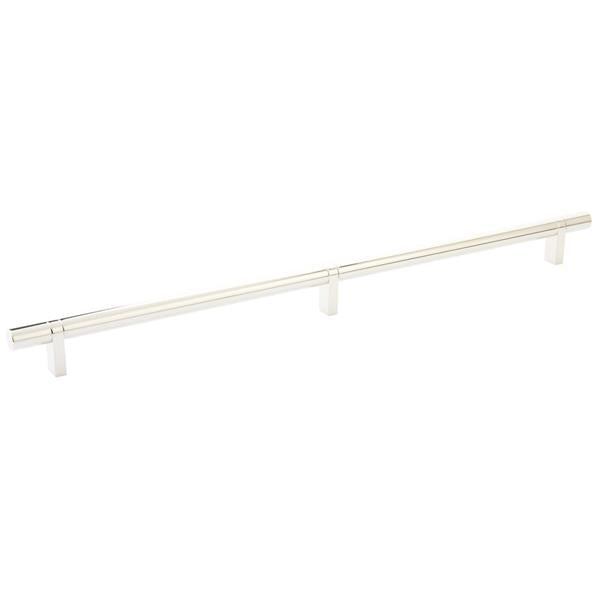 Emtek - Select Bar Cabinet Pull 16 Inch C-C, Rectangular Bar Stem, Smooth Bar