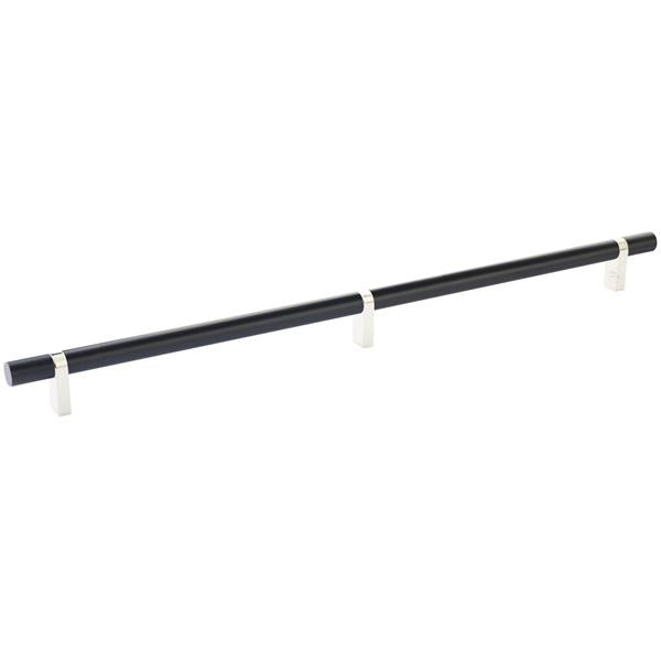 Emtek - Select Bar Cabinet Pull 16 Inch C-C, Rectangular Bar Stem, Smooth Bar