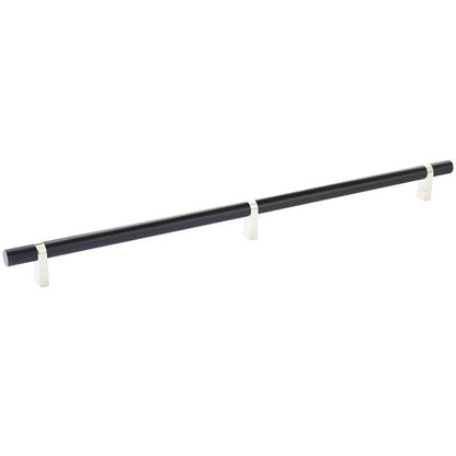 Emtek - Select Bar Cabinet Pull 16 Inch C-C, Rectangular Bar Stem, Smooth Bar